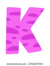 Dinosaur Alphabet K Letter Vector Illustration