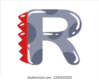 Dinosaur Alphabet Letter R Illustration