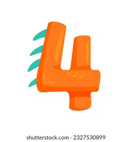 Dinosaur Alphabet and Numbers Illustration for nursery boys birthday party