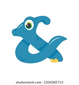 Dinosaur Alphabet and Numbers Illustration for nursery boys birthday party