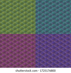 dinosaur or amphibian skin. vector set of four seamless patterns.
