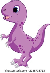 Dinosaur animal brontosaurus cartoon vector art and illustration