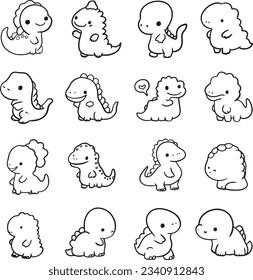 dinosaur animal cute pet outline