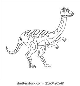 Dinosaur animal sketch engraving raster illustration , Dinosaur Black and white hand drawn image