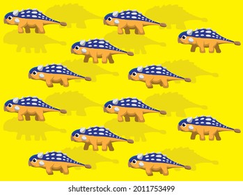Dinosaur Ankylosaurus Character Animation Vector Seamless Wallpaper