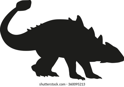 Dinosaur ankylosaurus silhouette