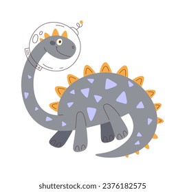 Dinosaur Astronaut In Space Vector Illustration