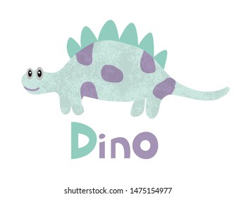 Dinosaur baby cute illustration. Vector 