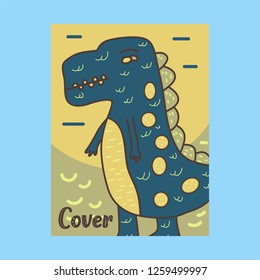Dinosaur baby girl cute print. Cool brachiosaurus illustration for nursery t-shirt, kids apparel, invitation, simple scandinavian child design. Text slogan. - Vector