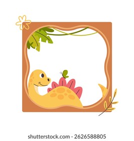Dinosaur baby shower frame banner