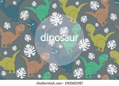 dinosaur background, drawing cartoon vector graphics, pattern