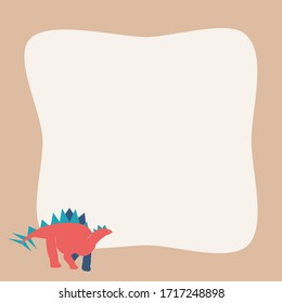 Dinosaur background vector illustration for kids in flat style 