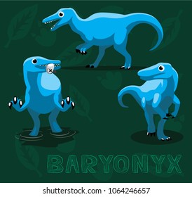 Dinosaur Baryonyx Cartoon Vector Illustration