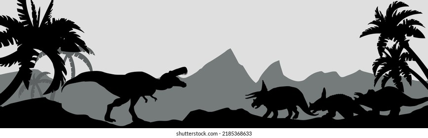 Batalla de dinosaurios. Gran rex de pangolin. Dinosaurios antiguos del período Jurásico. Vector