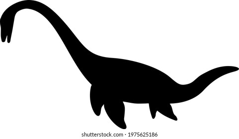 Dinosaur big elasmosaurus. Vector image.

