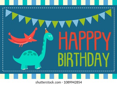 Dinosaur birthday invitation