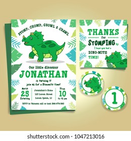 Dinosaur Birthday Party Invitation