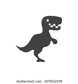 Dinosaur black logo design. Creative concept