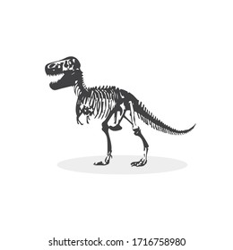 Dinosaur bone silhouette design. vector illustration
