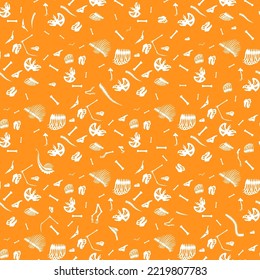 dinosaur bones, seamless pattern, vector illustration