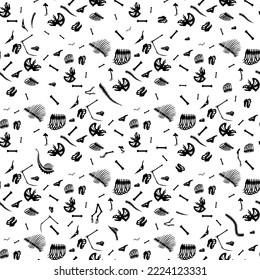 dinosaur bones, seamless pattern, vector illustration