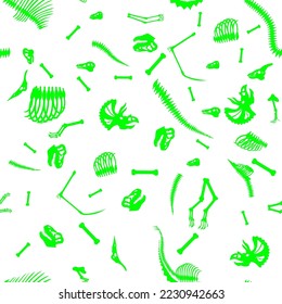 dinosaur bones, seamless pattern, vector illustration
