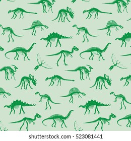 dinosaur bones vector pattern