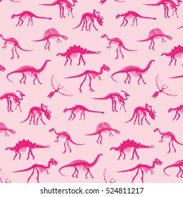 dinosaur bones vector pattern