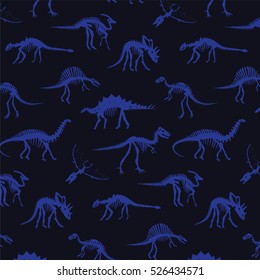 dinosaur bones vector pattern