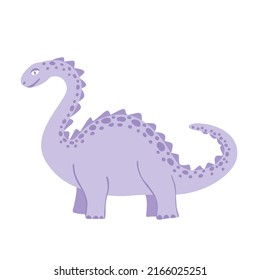 Dinosaur, brachiosaurus or diplodocus. Vector Illustration for printing, backgrounds, covers, packaging, greeting cards, posters, stickers, textile and seasonal design. Isolated on white background.