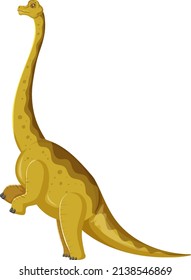 A dinosaur brachiosaurus on white background illustration
