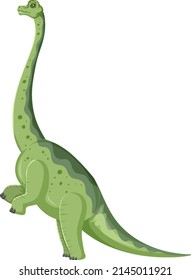 A dinosaur brachiosaurus on white background illustration