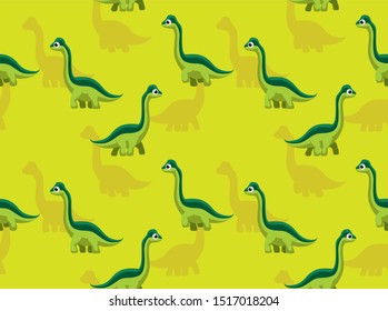 Dinosaur Brachiosaurus Side View Seamless Pattern Wallpaper-01