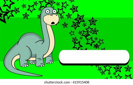 dinosaur brontosaurus expression cartoon background in vector format 
