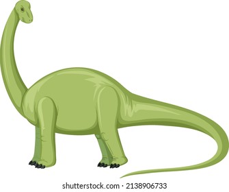 A dinosaur brontosaurus on white background illustration