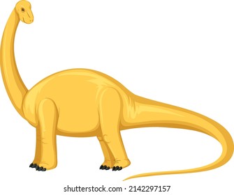 A dinosaur brontosaurus on white background illustration