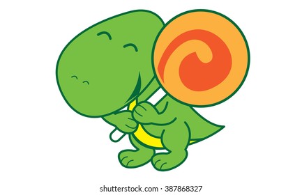 Dinosaur and Candy