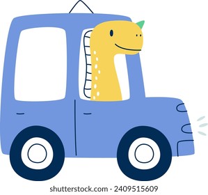 Dinosaurier auf Vektorgrafik von Kraftfahrzeugen