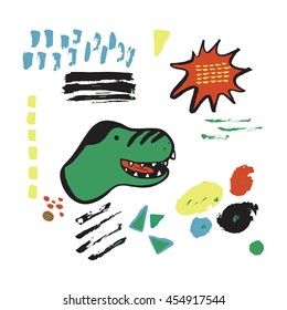 dinosaur card print