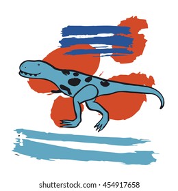 dinosaur card print