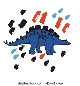 dinosaur card print