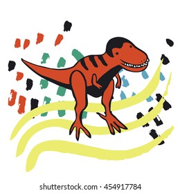 dinosaur card print