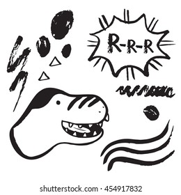 dinosaur card print