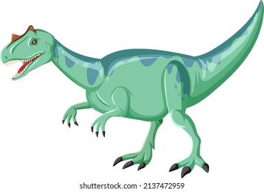 A dinosaur carnotaurus on white background illustration