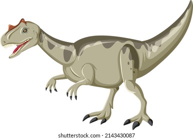 A dinosaur carnotaurus on white background illustration