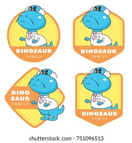 dinosaur cartoon, blue
