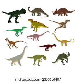 dinosaur cartoon character element vector, icon ellements illustration