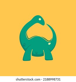 Dinosaur cartoon character vector illustration is perfect for logos, symbols and advertising