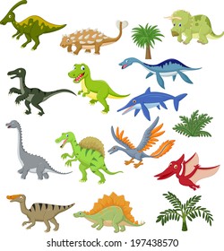 Dinosaur cartoon collection set