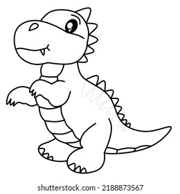 Dinosaur cartoon for coloring book